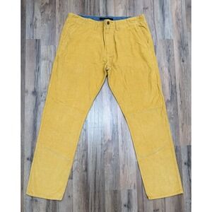 Sean‎ John Men's Corduroy Pants Mustard Yellow Size 42 Straight Fit Casual NWOT